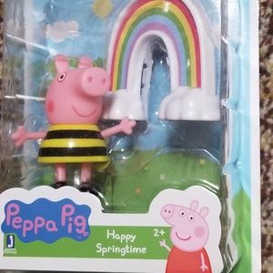 PEPPA PIG & Friends Adventures Figure Set HAPPY SPRINGTIME RAINBOW Bumblebee NEW